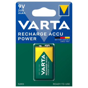 VARTA Recharge Akku Power NI-MH 9Volt Block / 200mAH...