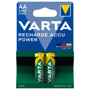 VARTA Recharge Akku Power NI-MH AA2600mAH – 2er...