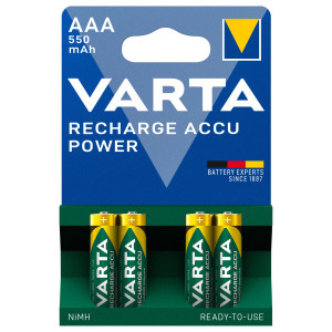 VARTA Recharge Akku Power NI-MH AAA550mAh – 4er...