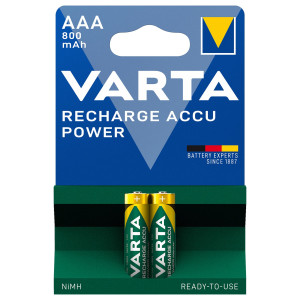 VARTA Recharge Akku Power NI-MH AAA800mAh – 2er...