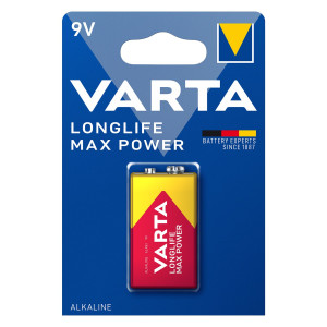 VARTA Longlife Max Power 9Volt Block 6LR61 / 9V- 1er...
