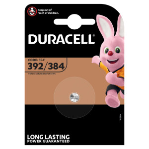 DURACELL Silberoxid Knopfzelle SR41 / D392 / 384 / 1,55V...