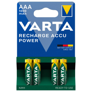 VARTA Recharge Akku Power NI-MH AAA1000mAh - 4er Blister...