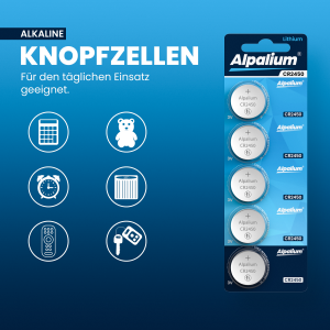 ALPALIUM Lithium CR2450 - 3V / Pack of 5