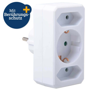 Schuko-Euro-Stecker Adapter 2+1