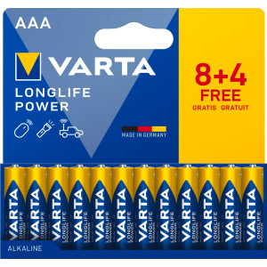 VARTA Longlife Power LR03 AAA  1,5V- "8+4"...