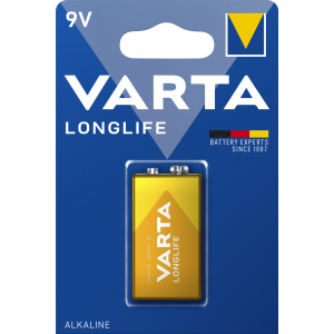 VARTA Longlife 6LR61 / 9V Block - 1er Blister / 4122